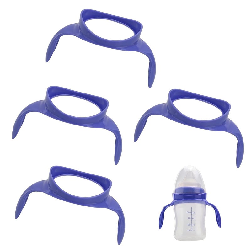 Runhike Bottle Handles Compatible with Lansinoh,Ergonomic BPA-Free Bottle Handles Only Compatible with Lansinoh 5oz and 8oz for Easy Feeding,4 Packs,Purple - Image 1